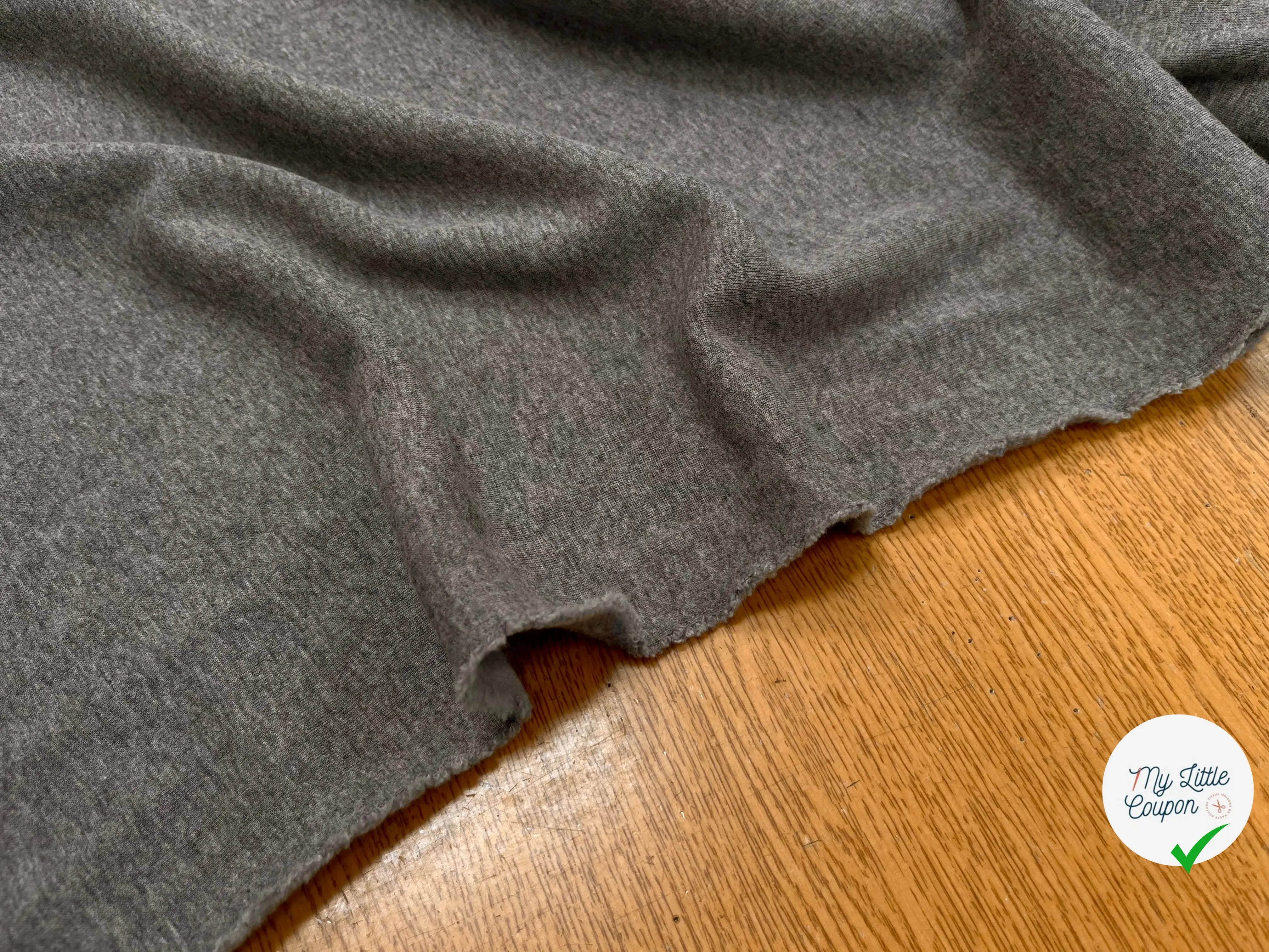 MOLLETON TOUT DOUX ENVERS GRATTÉ MADE IN FRANCE 280 GRIS 24 - My Little Coupon