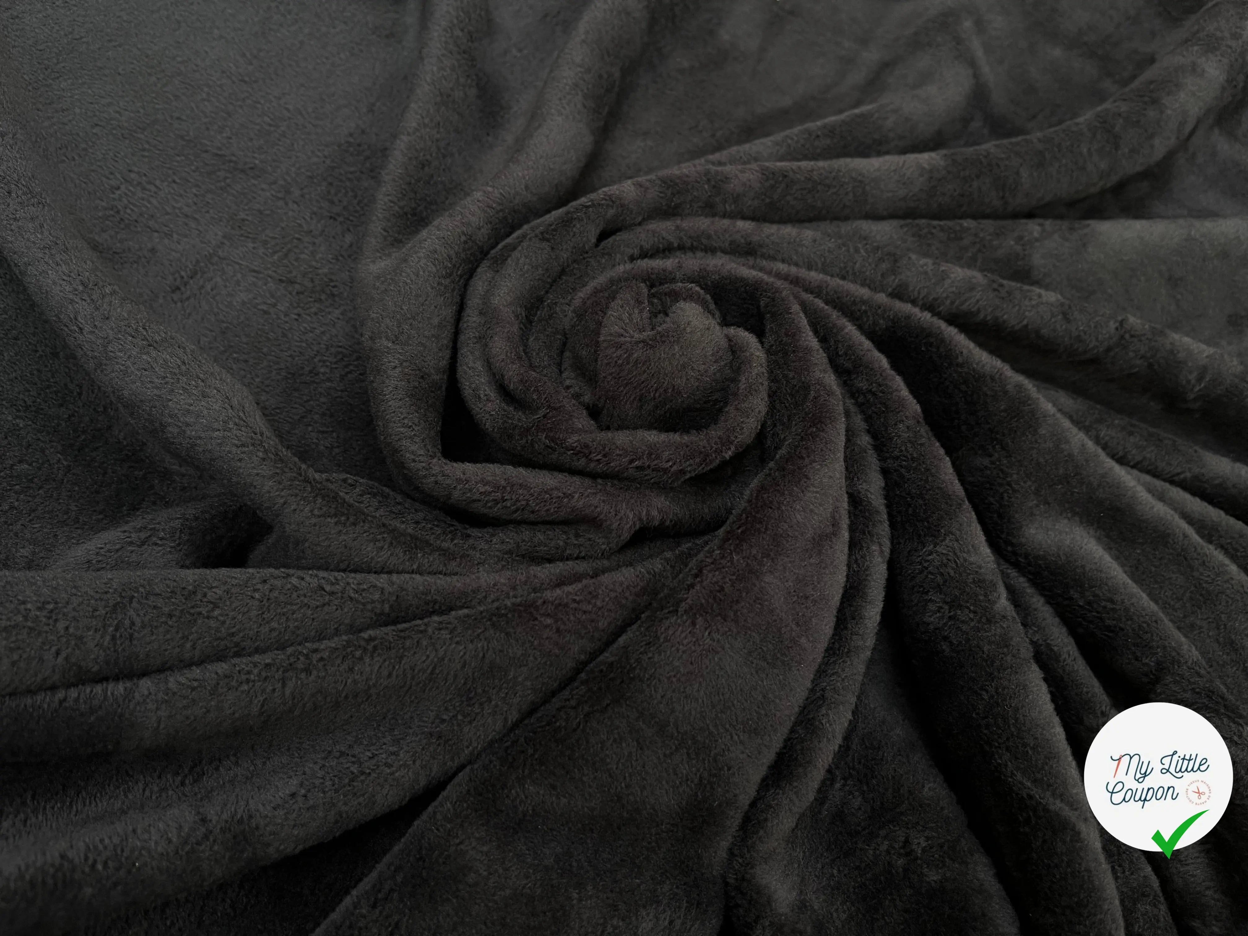 MOLLETON TOUT DOUX ENVERS GRATTÉ MADE IN FRANCE ANTHRACITE 57 - My Little Coupon