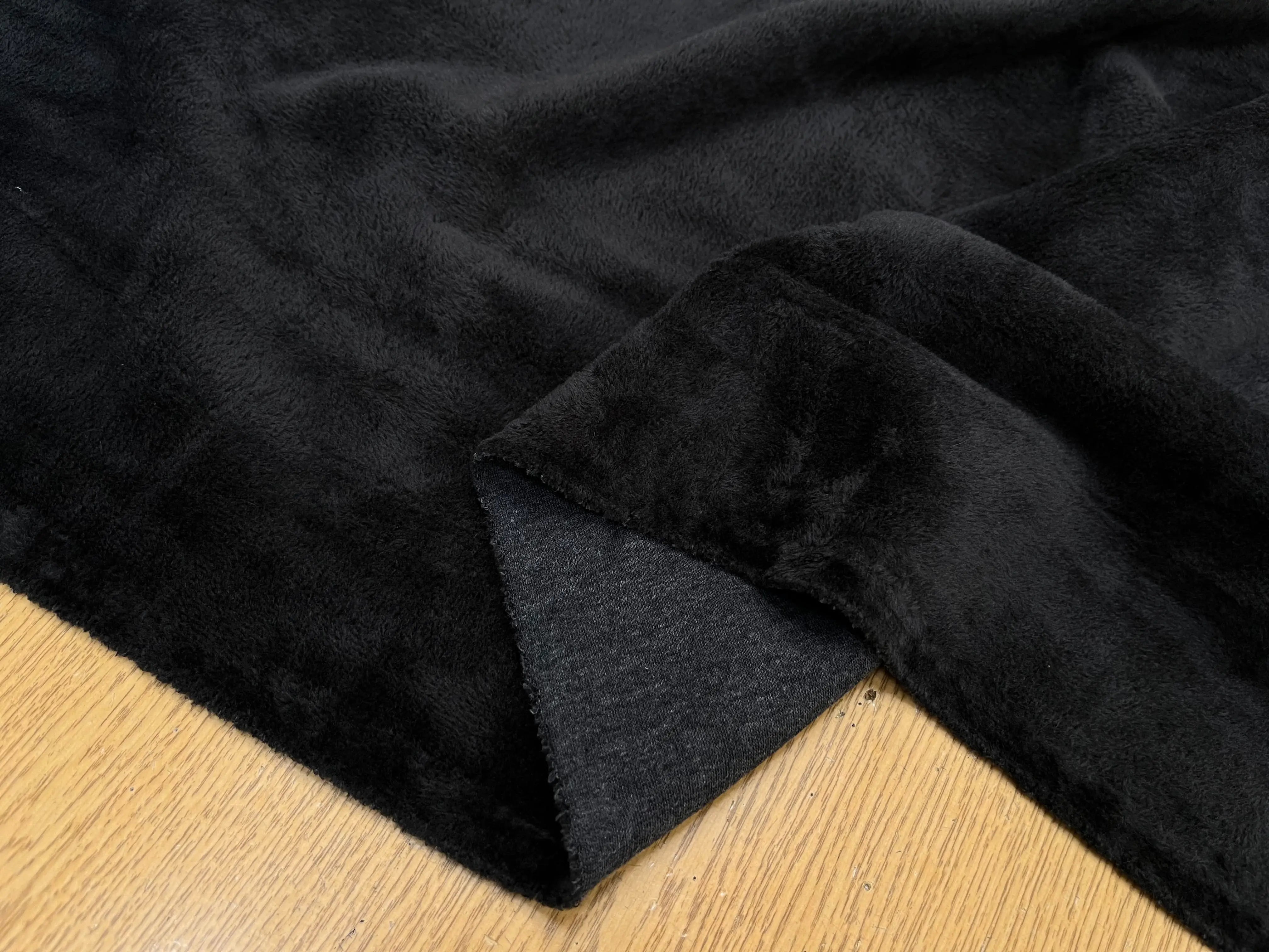 MOLLETON TOUT DOUX ENVERS GRATTÉ MADE IN FRANCE ANTHRACITE 57 - My Little Coupon