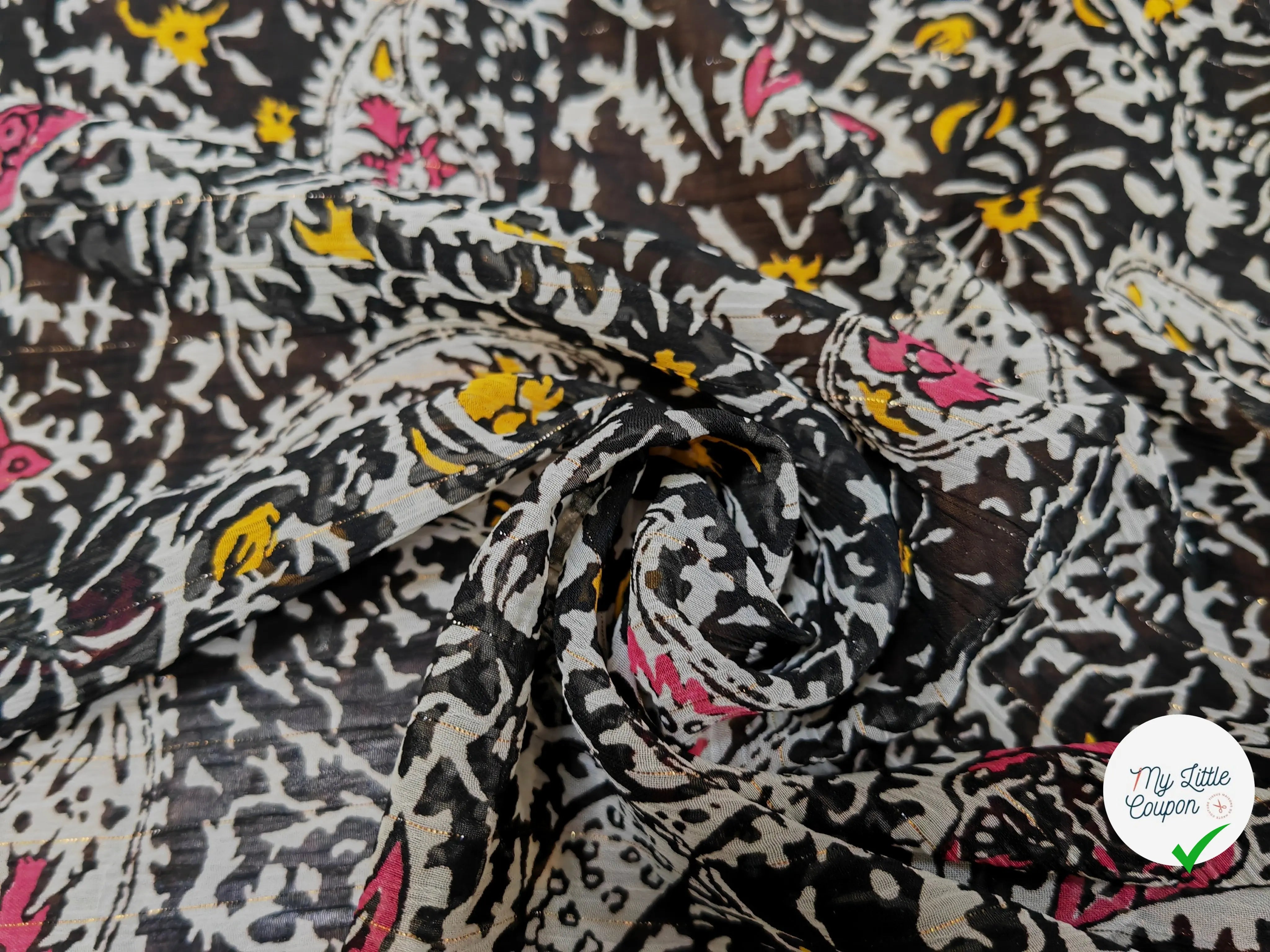 MOUSSELINE BANDANAZTEQUE FOND NOIR - My Little Coupon