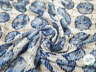 MOUSSELINE CERCLE BLUE FOND BLANC - My Little Coupon