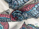 MOUSSELINE DE SOIE IMPRIMÉ SNAKE MULTICOLORE BLUE - My Little Coupon - tissu - coudre