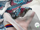 MOUSSELINE DE SOIE IMPRIMÉ SNAKE MULTICOLORE BLUE - My Little Coupon - tissu - coudre