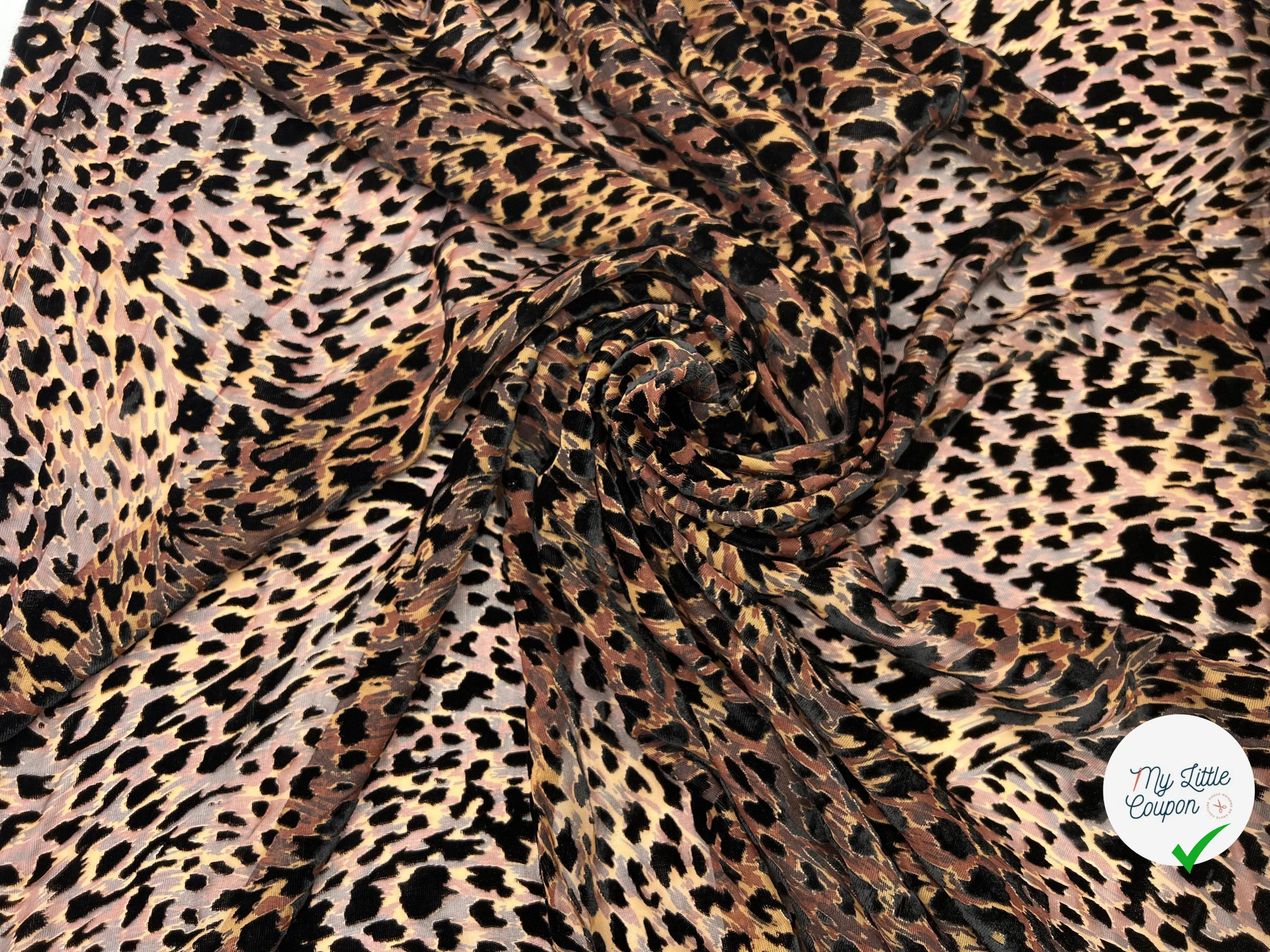 MOUSSELINE DÉVORÉE FÉLIN ROYAL - My Little Coupon - tissu - coudre