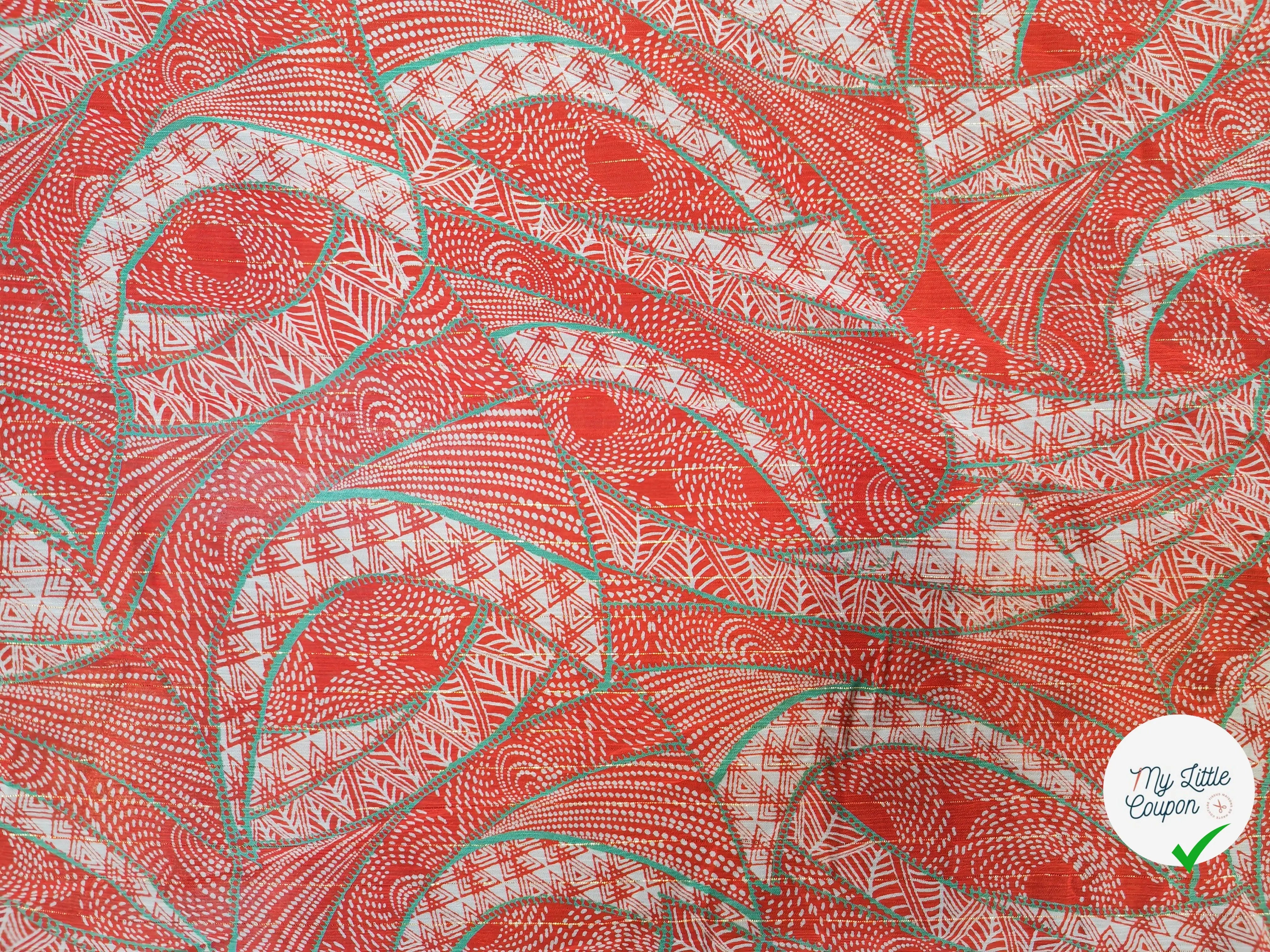 MOUSSELINE OEIL DE PAON ROUGE - My Little Coupon