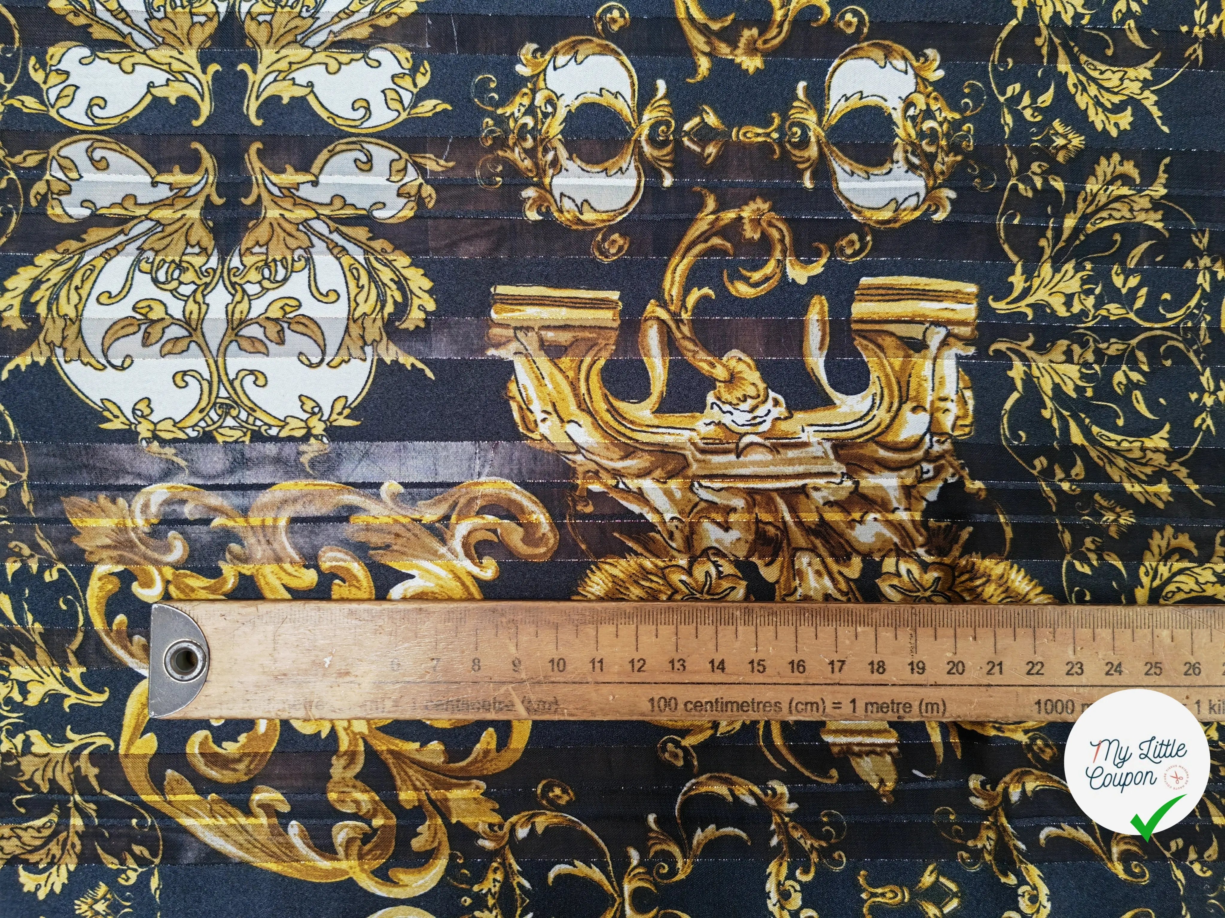 MOUSSELINE ORNEMENTS ROYAL FOND NOIR - My Little Coupon