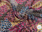 MOUSSELINE YORYU SATIN STRIPE PRINT FUSHIA BLUE&ORANGE - My Little Coupon