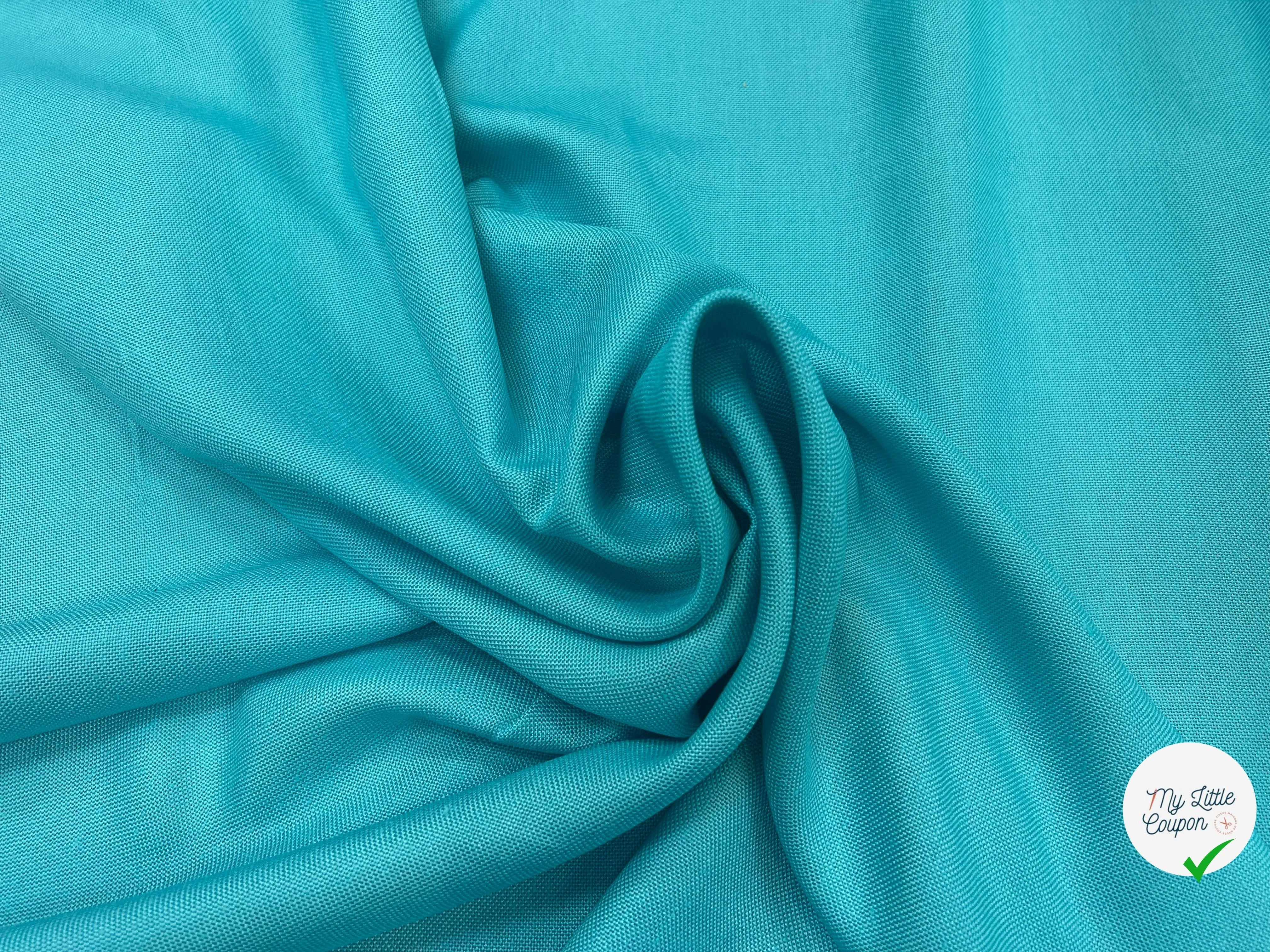 NATTE VISCOSE CANEVAS TURQUOISE - My Little Coupon