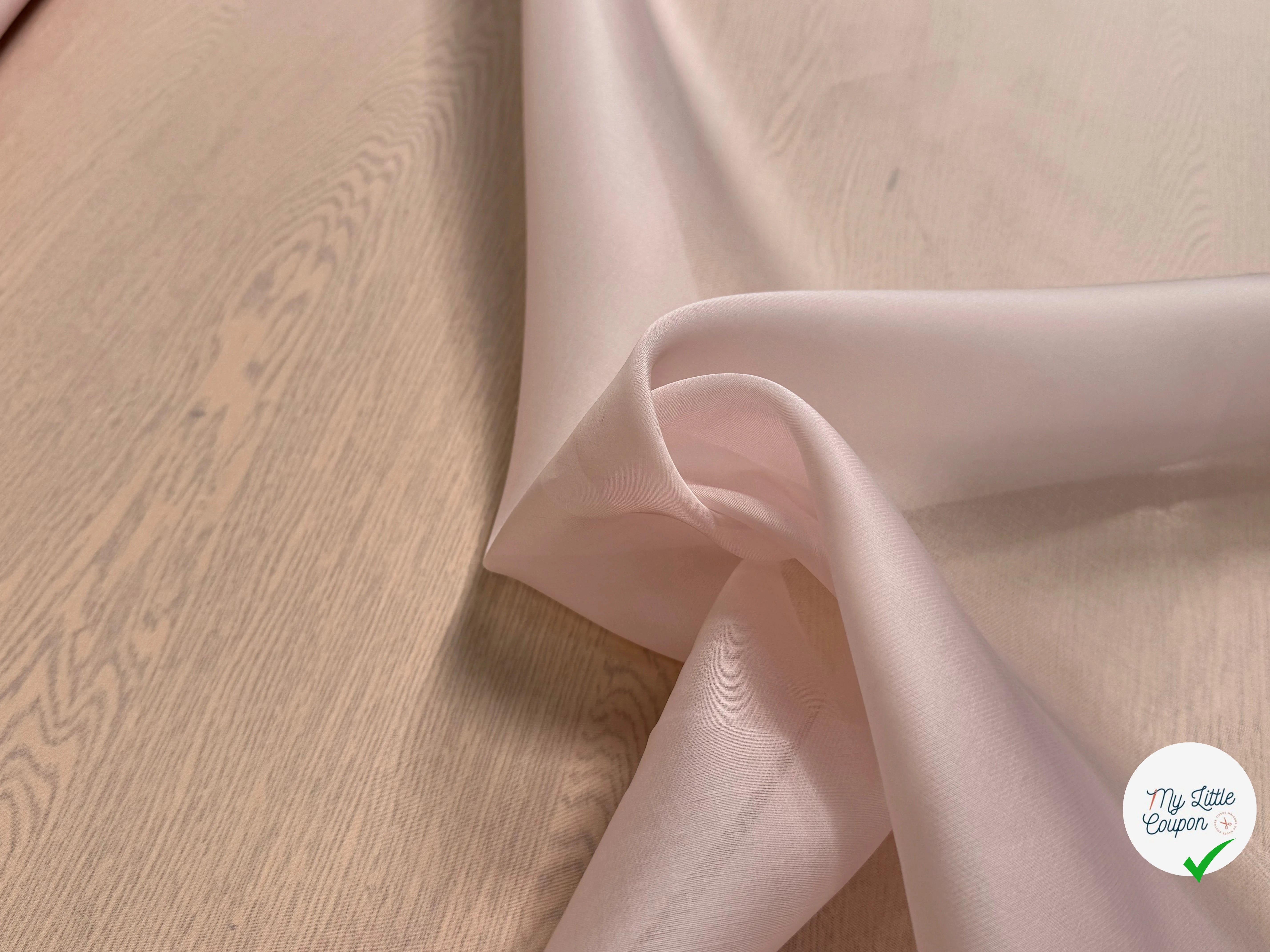 ORGANZA DE SOIE ROSE PALE - My Little Coupon