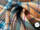 ORGANZA IMPRIMÉ TARTAN MULTICOLORE - My Little Coupon - tissu - coudre