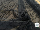 ORGANZA NOIR DEVORÉ PANNE DE VELOURS - My Little Coupon