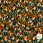 Ottoman de viscose abstrait bleu canard