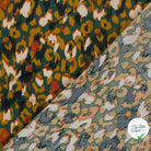 Ottoman de viscose abstrait bleu canard