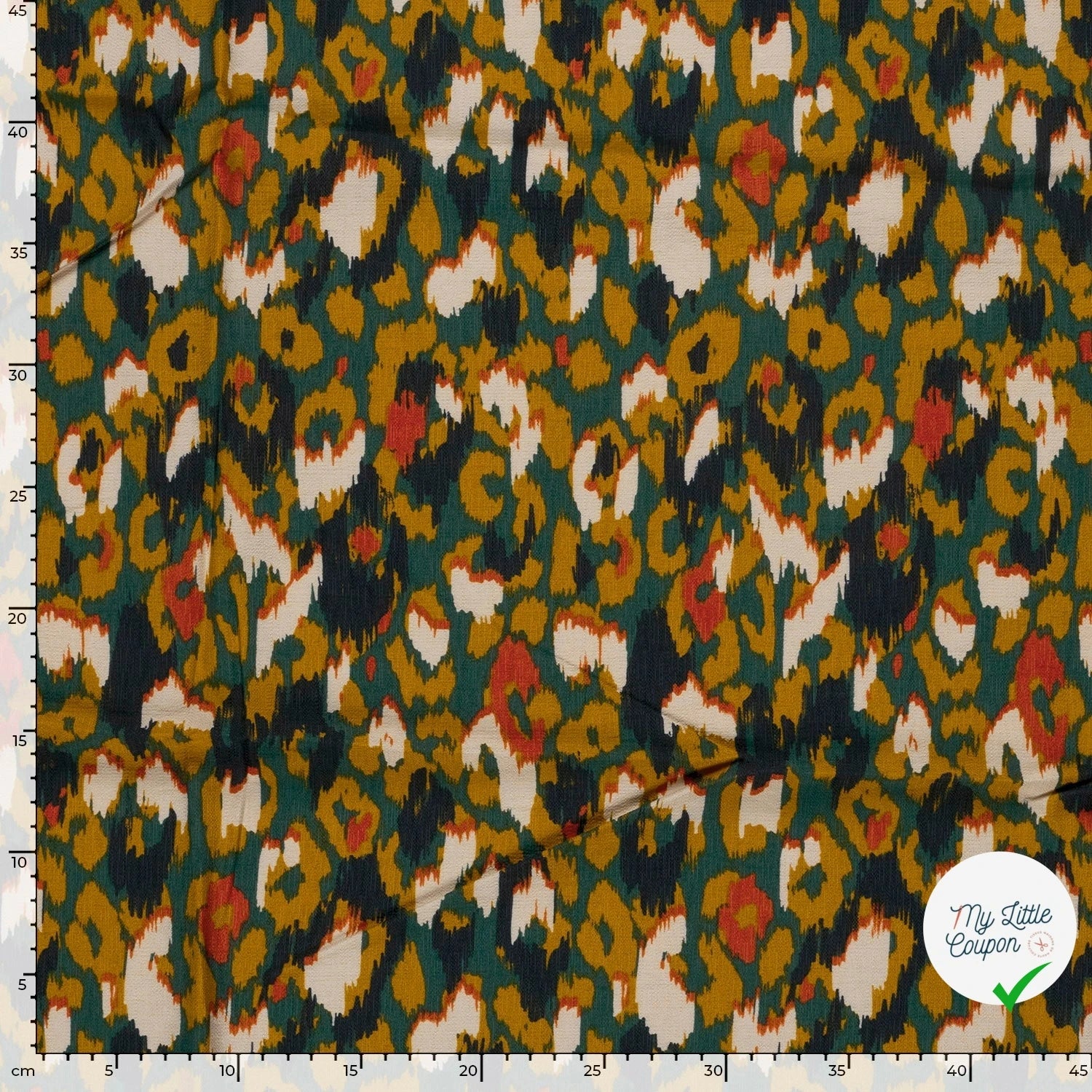 Ottoman de viscose abstrait bleu canard
