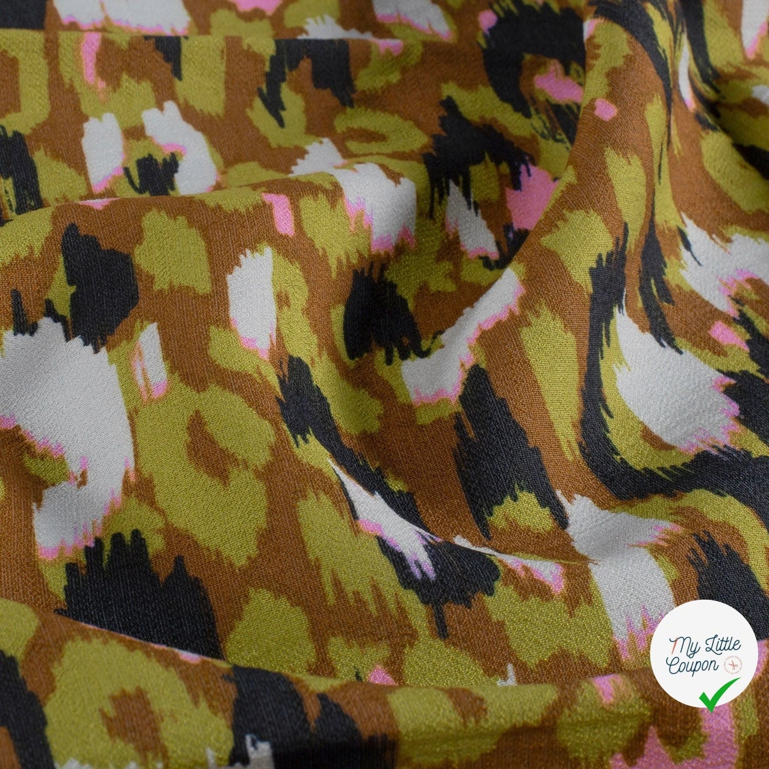 Ottoman de viscose abstrait vert