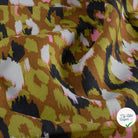 Ottoman de viscose abstrait vert