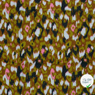 Ottoman de viscose abstrait vert