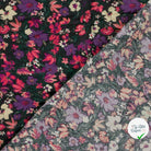 Ottoman de viscose fleurs fuchsia