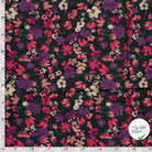 Ottoman de viscose fleurs fuchsia