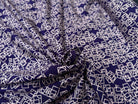 OTTOMAN VISCOSE COTON GÉOMETRIE ROSE SUR BLEU - My Little Coupon