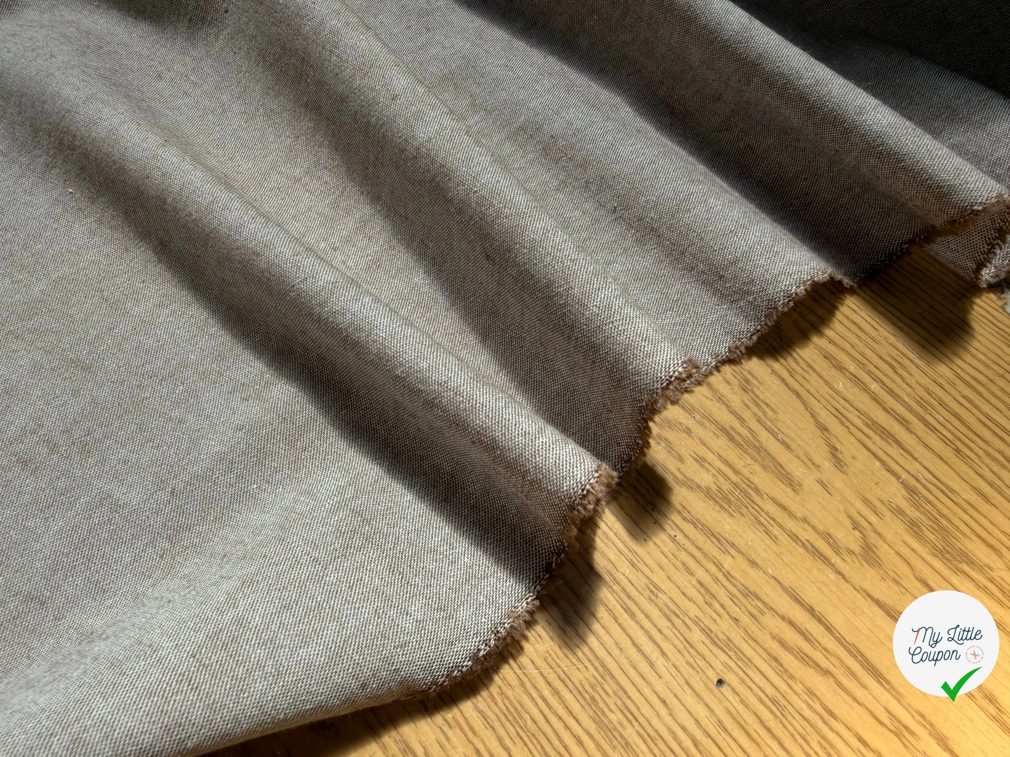 OXFORD COTON MARRON GLACÉ CLAIR - My Little Coupon