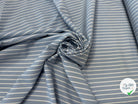 OXFORD DE COTON BLEU CIEL À RAYURES BLANCHES - My Little Coupon