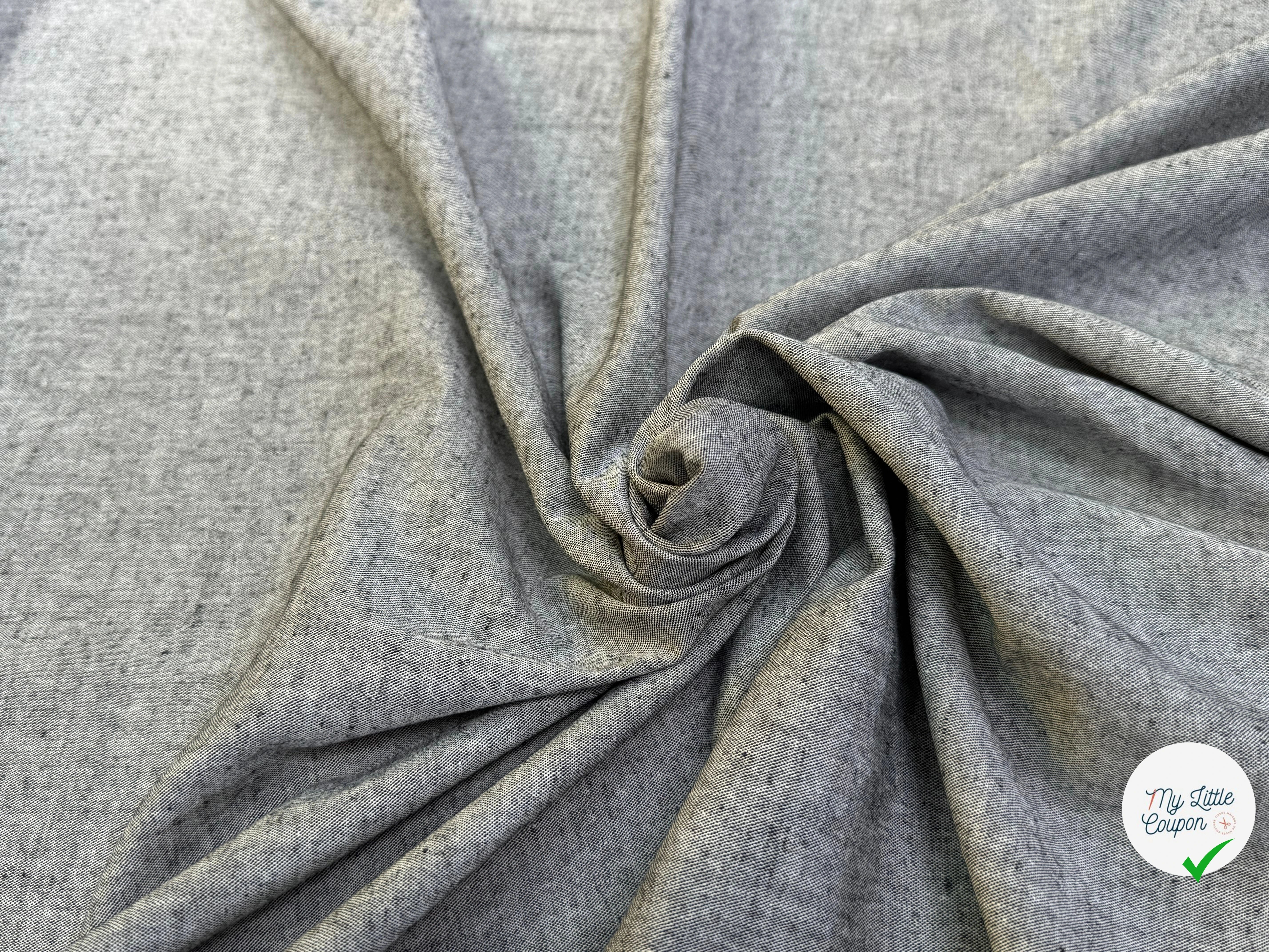 OXFORD DE COTON GRIS CLAIR - My Little Coupon