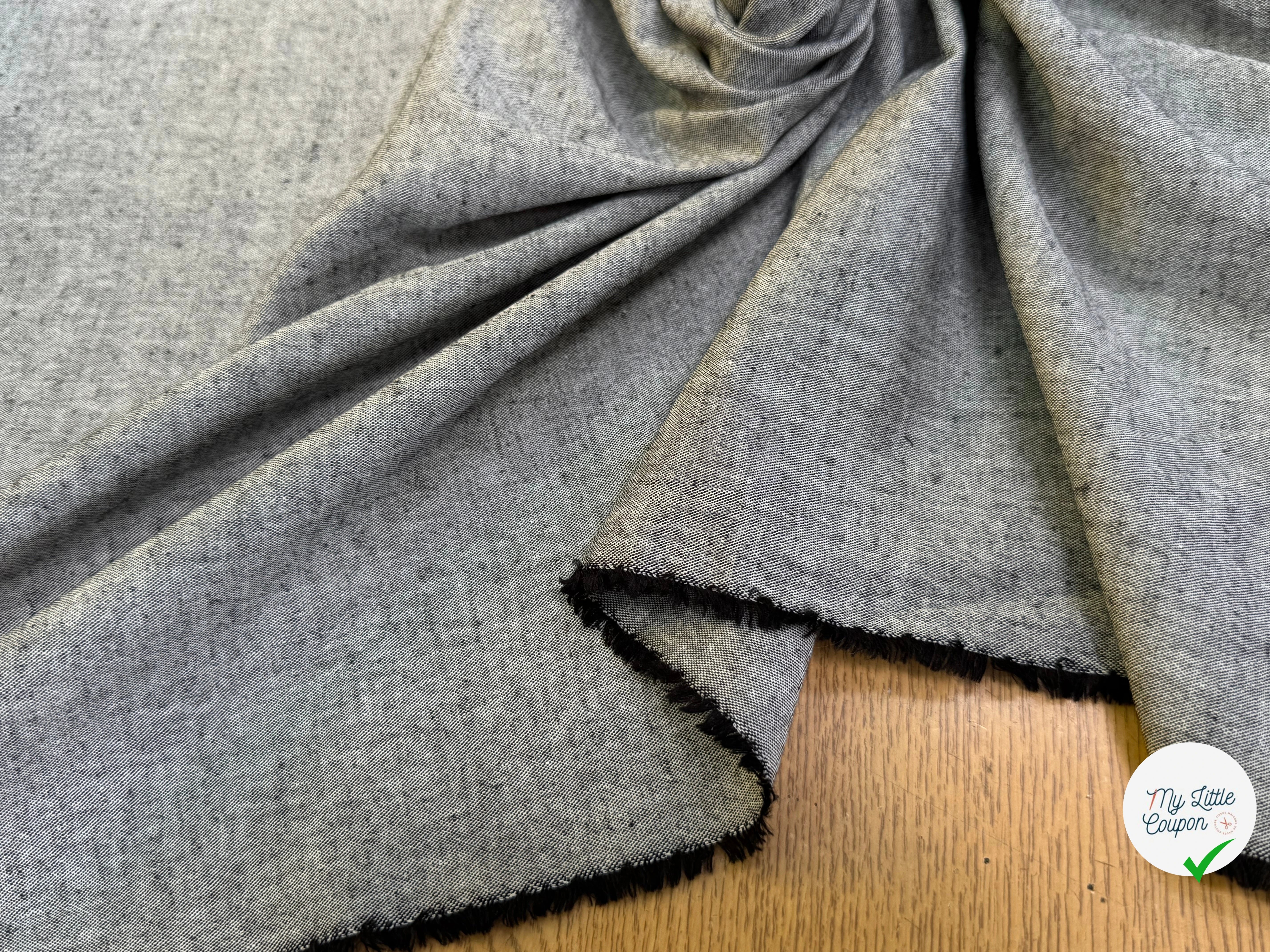 OXFORD DE COTON GRIS CLAIR - My Little Coupon