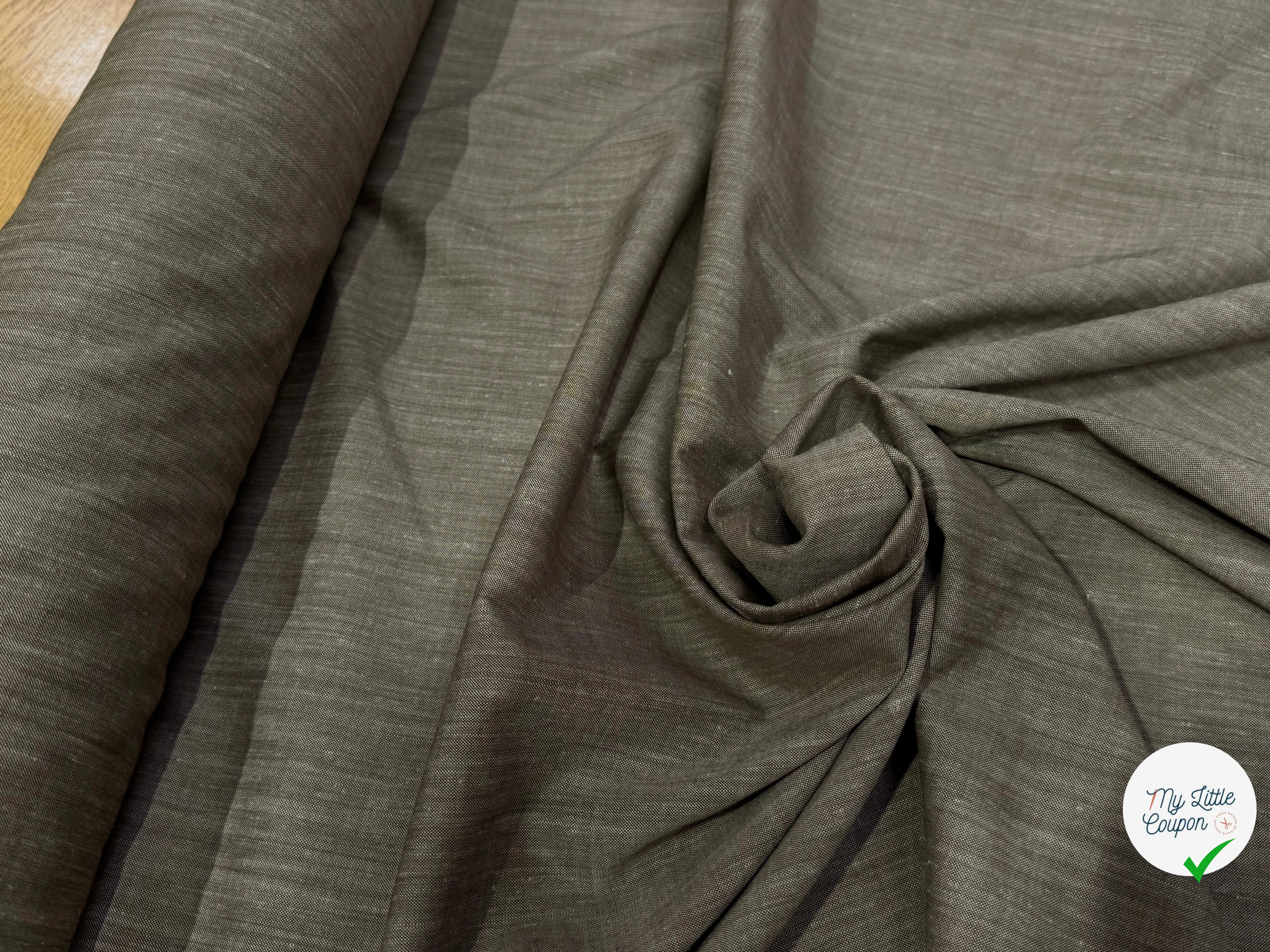 OXFORD DE LIN ET LAINE BEIGE MARRONNÉ - My Little Coupon