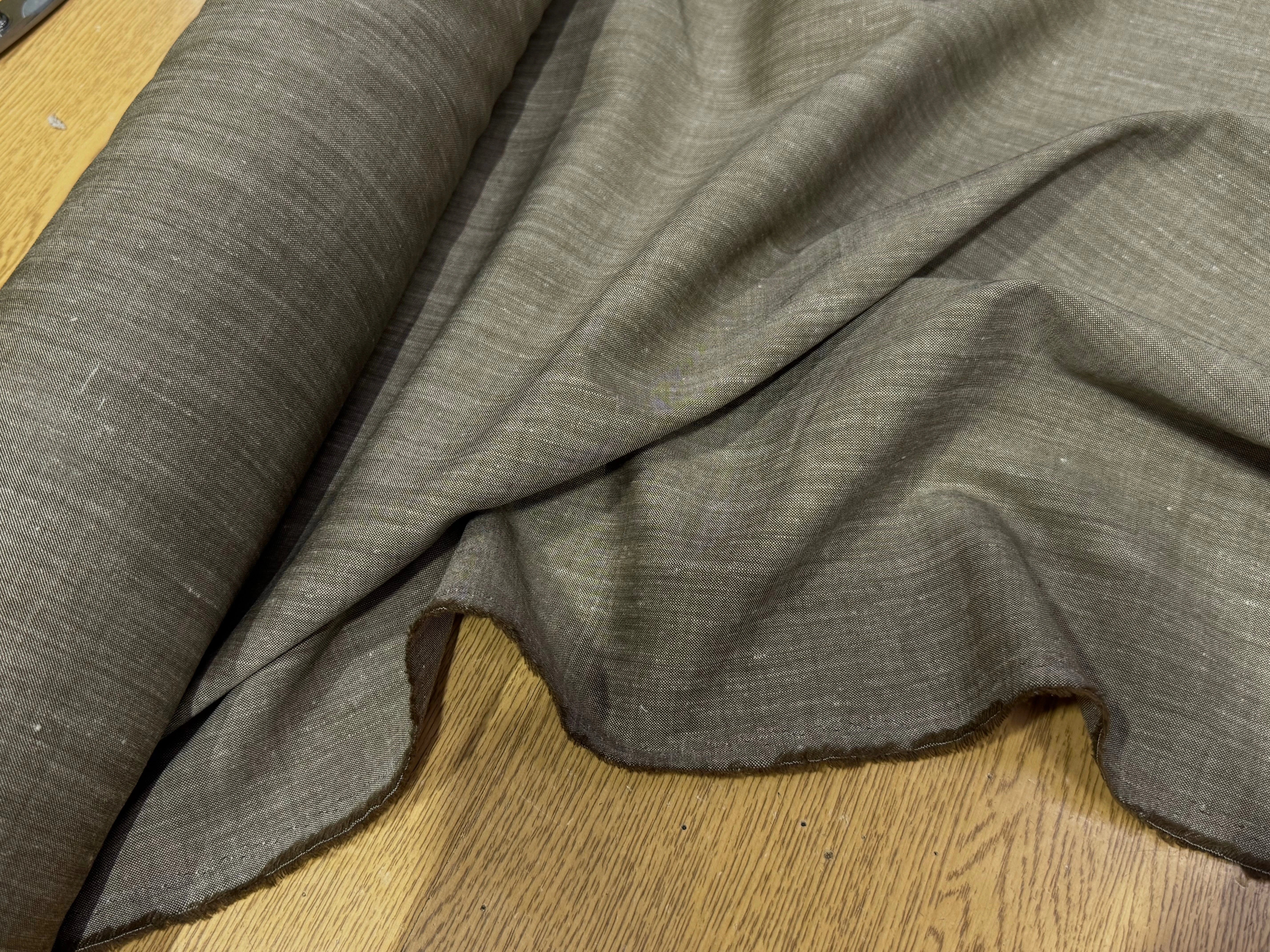 OXFORD DE LIN ET LAINE BEIGE MARRONNÉ - My Little Coupon