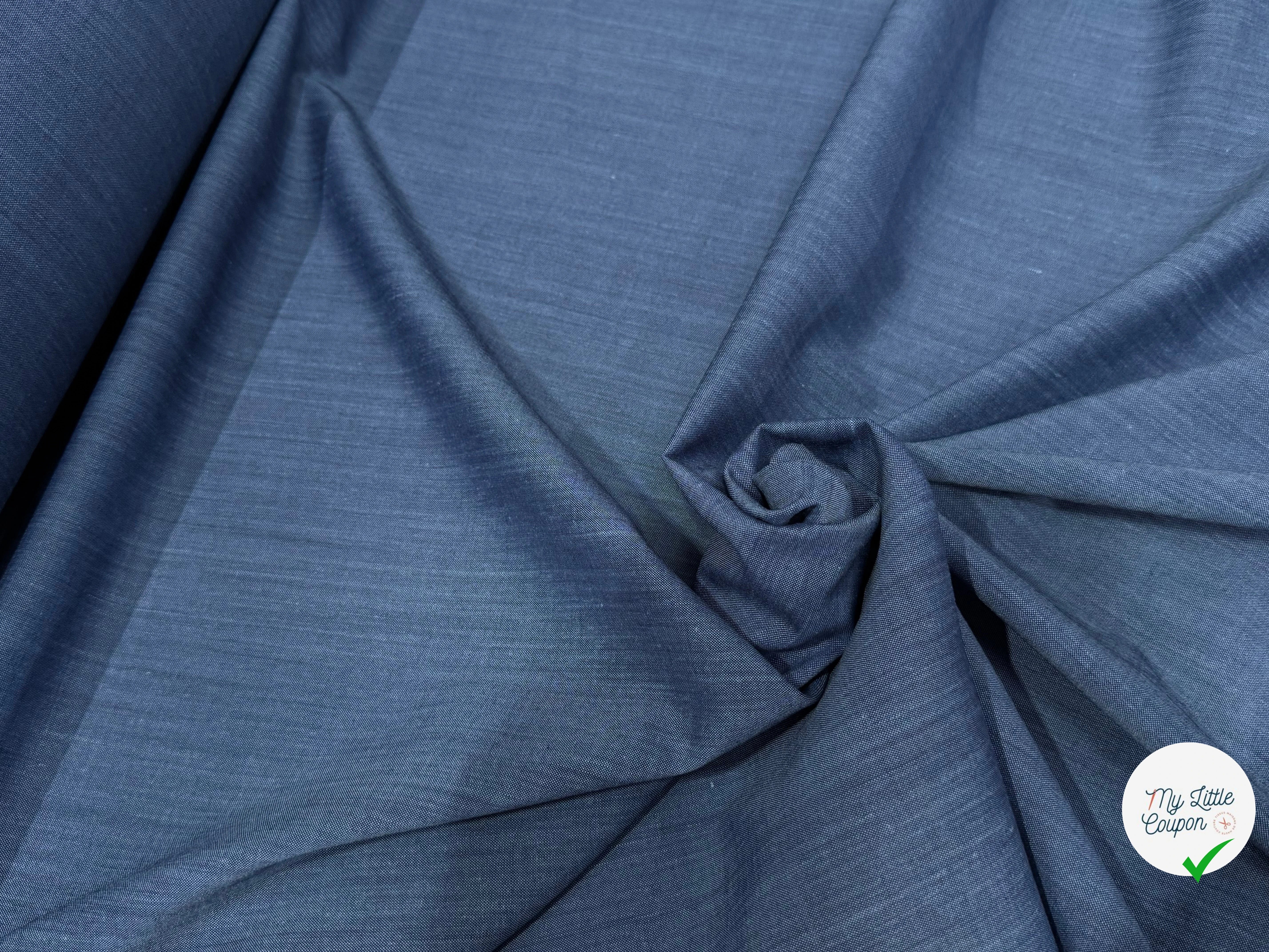 OXFORD DE LIN ET LAINE BLEU DENIM - My Little Coupon