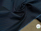 OXFORD DRU VISCOSE BLEU GRISÉ À RAURES BLEU&JAUNE - My Little Coupon