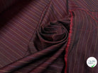 OXFORD DRU VISCOSE ROUGE WINE À RAYURES BLEU&JAUNE - My Little Coupon