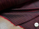 OXFORD DRU VISCOSE ROUGE WINE À RAYURES BLEU&JAUNE - My Little Coupon