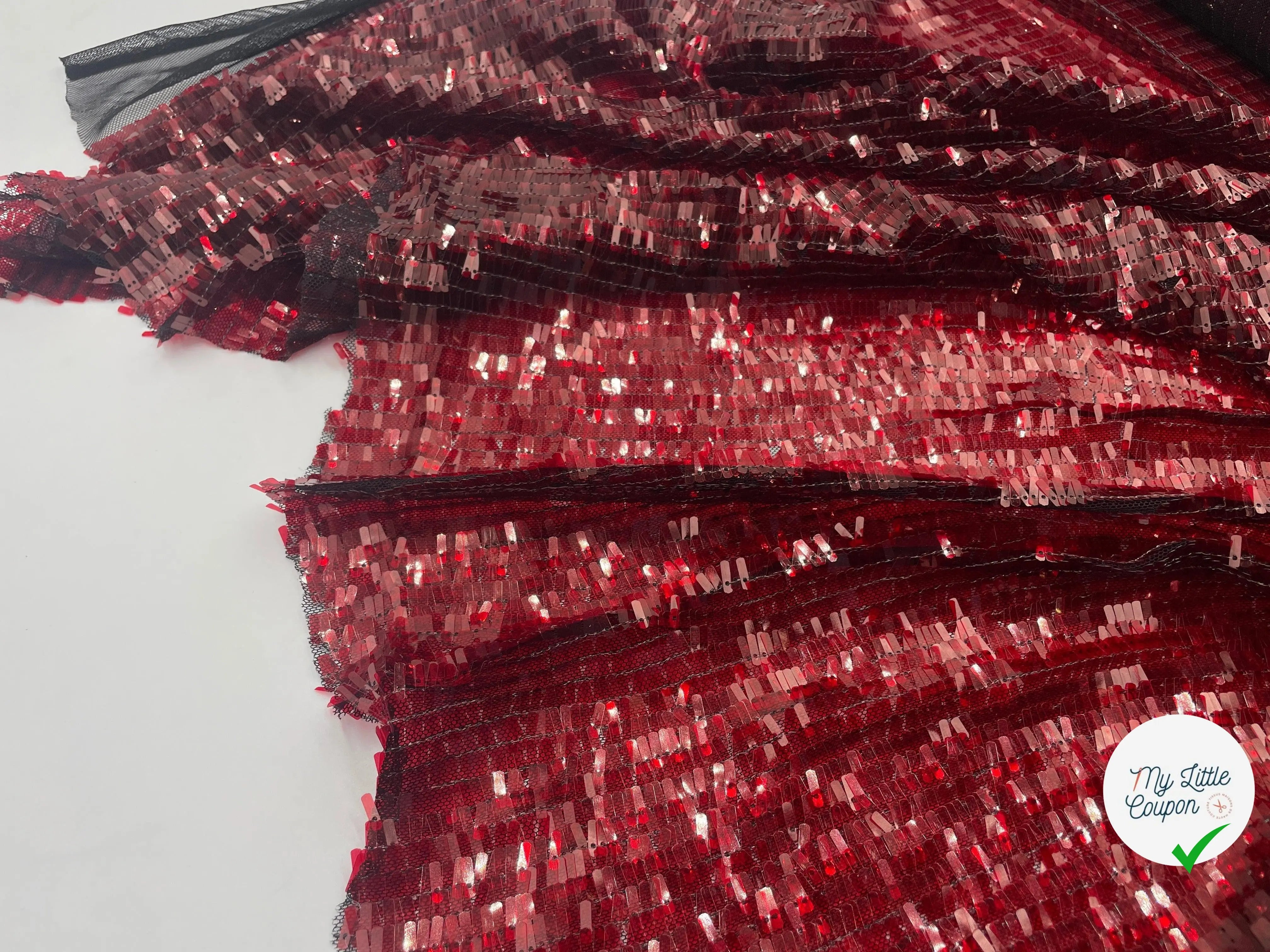 PAILLETTES RUBIS ANNÉE FOLLES - My Little Coupon - tissu - coudre