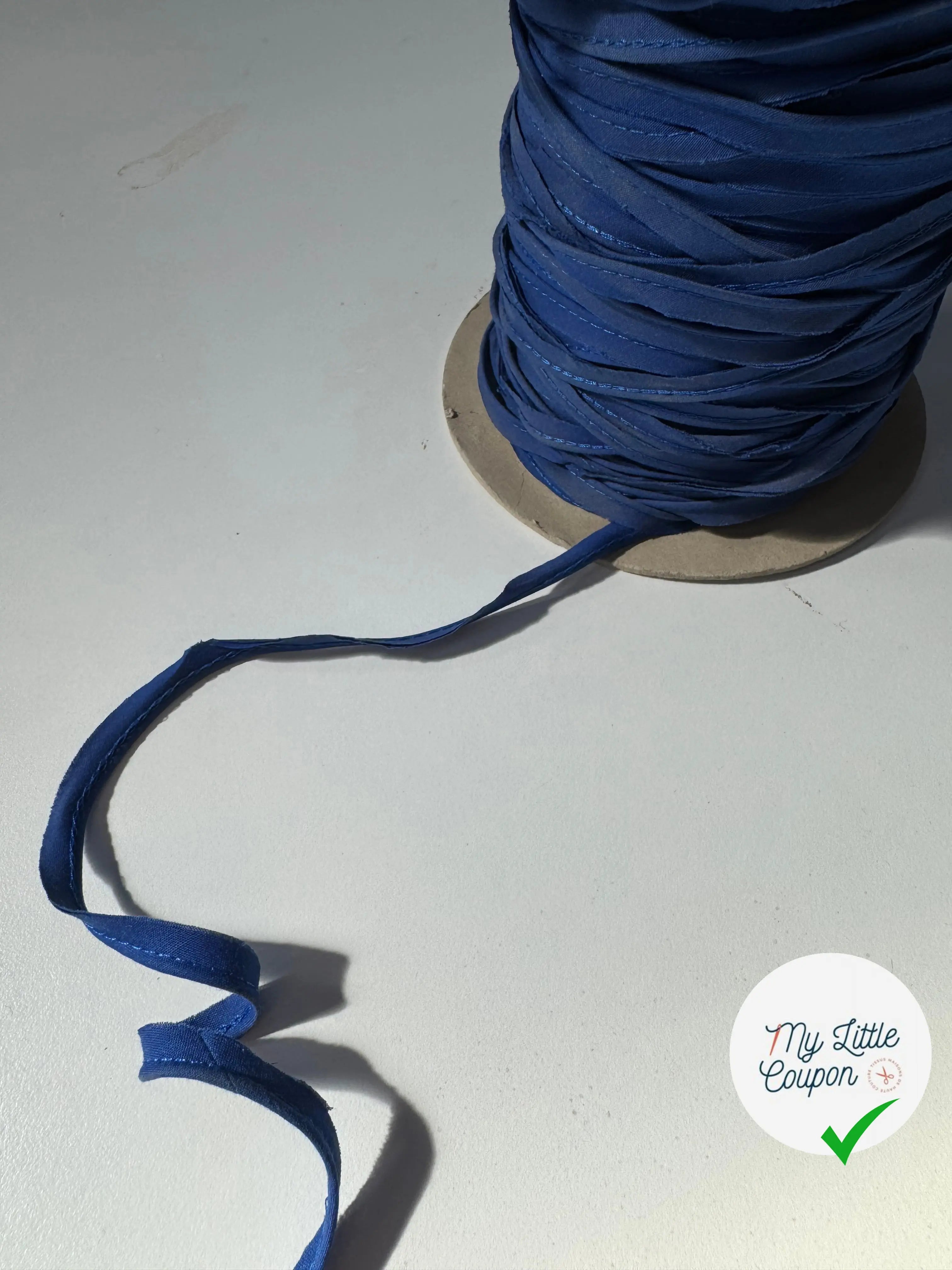 PASSEPOIL BLEU ROI COTON 8MM - My Little Coupon
