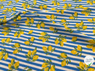PERCALE COTON ETNA BLANC BLEU 150 CM - My Little Coupon