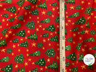 PERCALE COTON SOLVEIG ROUGE PRINT - My Little Coupon