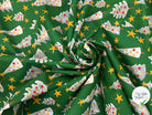 PERCALE COTON SOLVEIG VERT PRINT - My Little Coupon