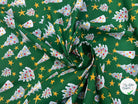 PERCALE COTON SOLVEIG VERT PRINT - My Little Coupon