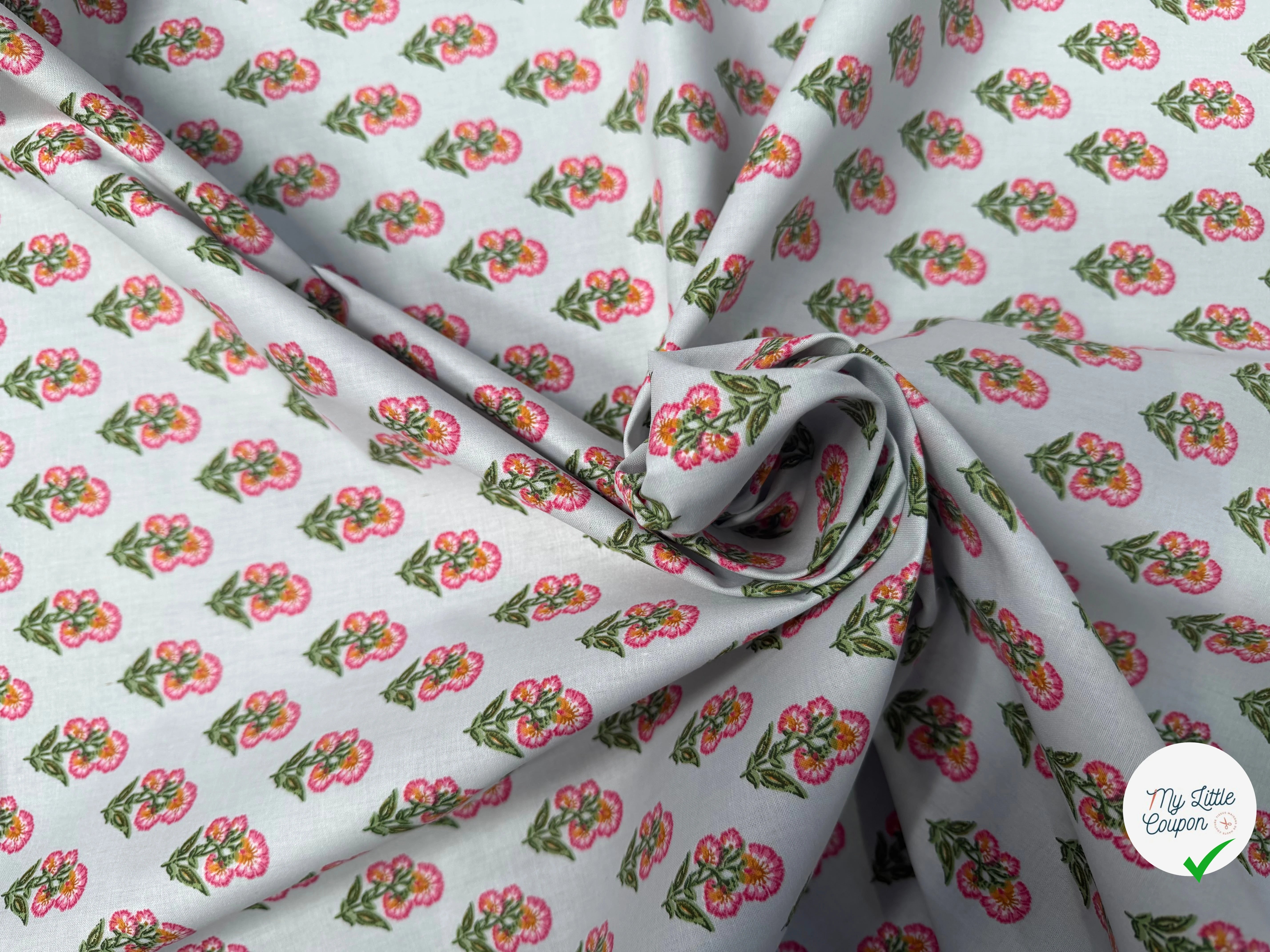 PERCALE DE COTON ADI TURQUOISE - My Little Coupon