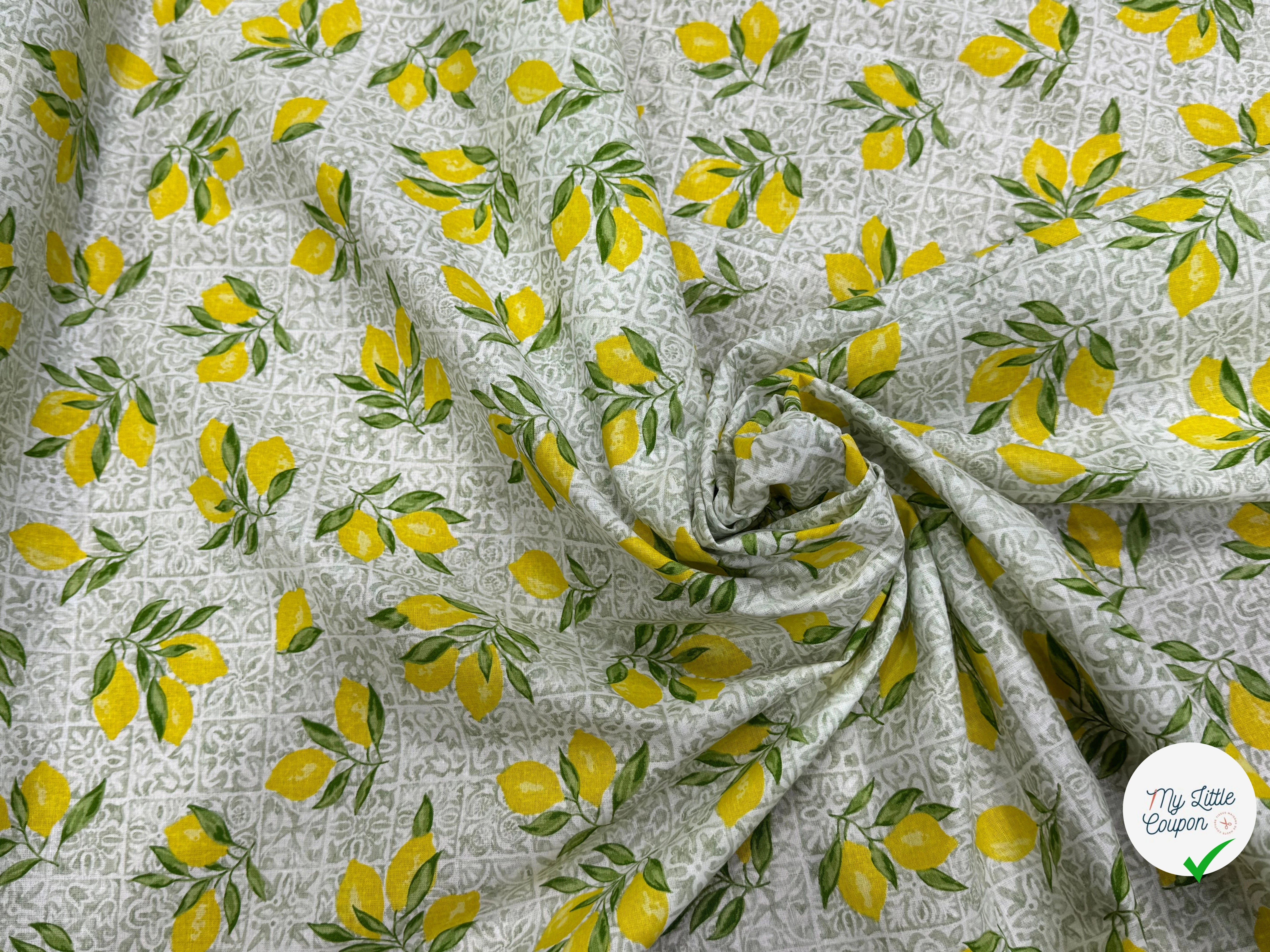 PERCALE DE COTON ALGARVE AMANDE 150 CM - My Little Coupon
