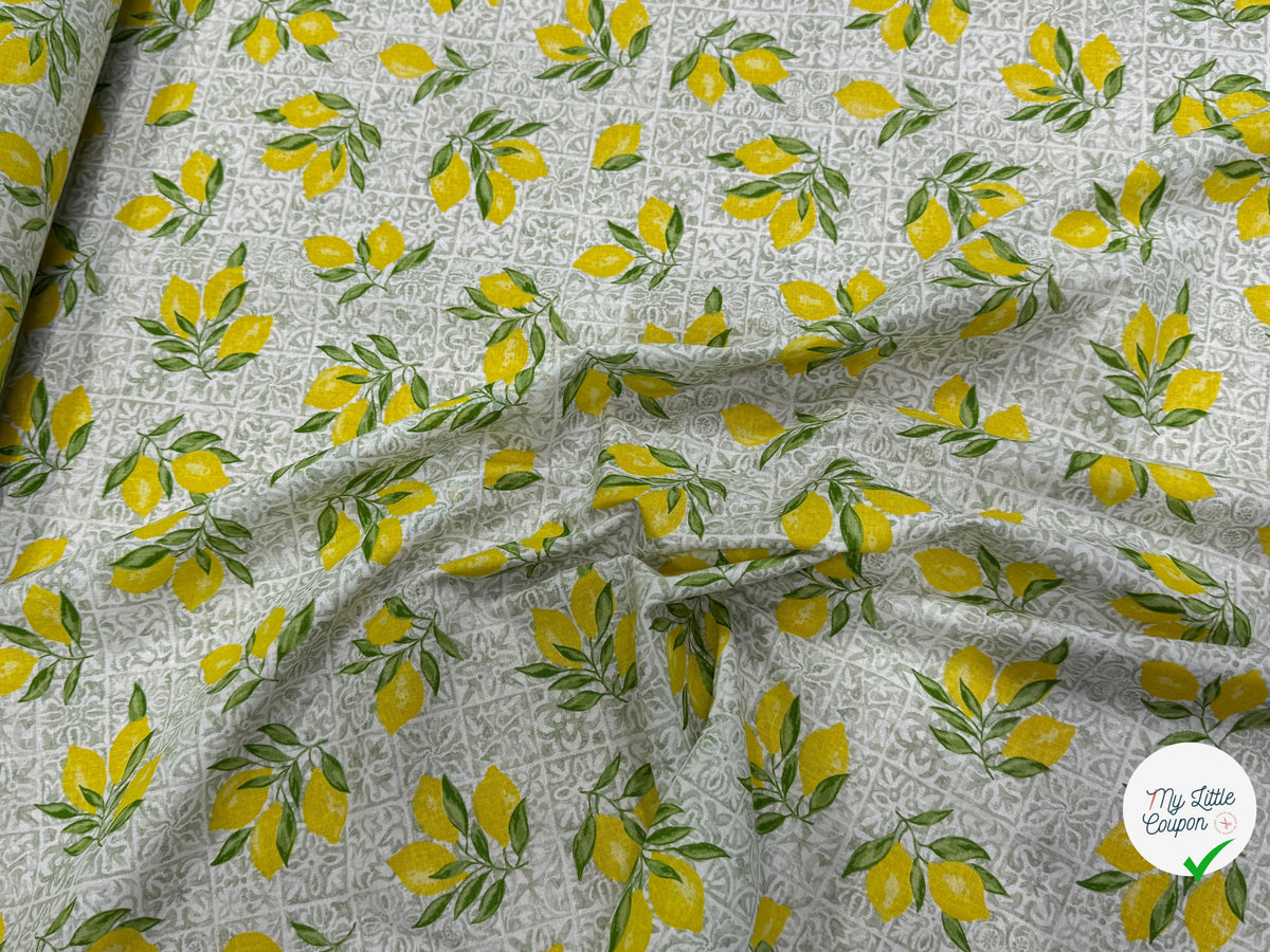 PERCALE DE COTON ALGARVE AMANDE 150 CM - My Little Coupon
