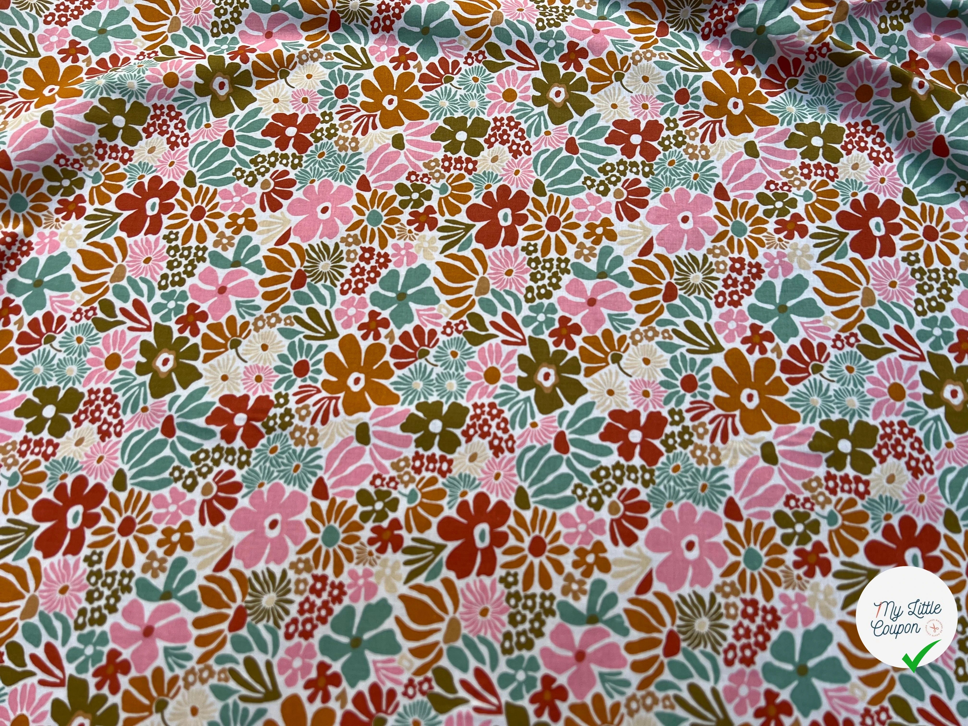 PERCALE DE COTON BEGONIA BLANC 150 CM - My Little Coupon