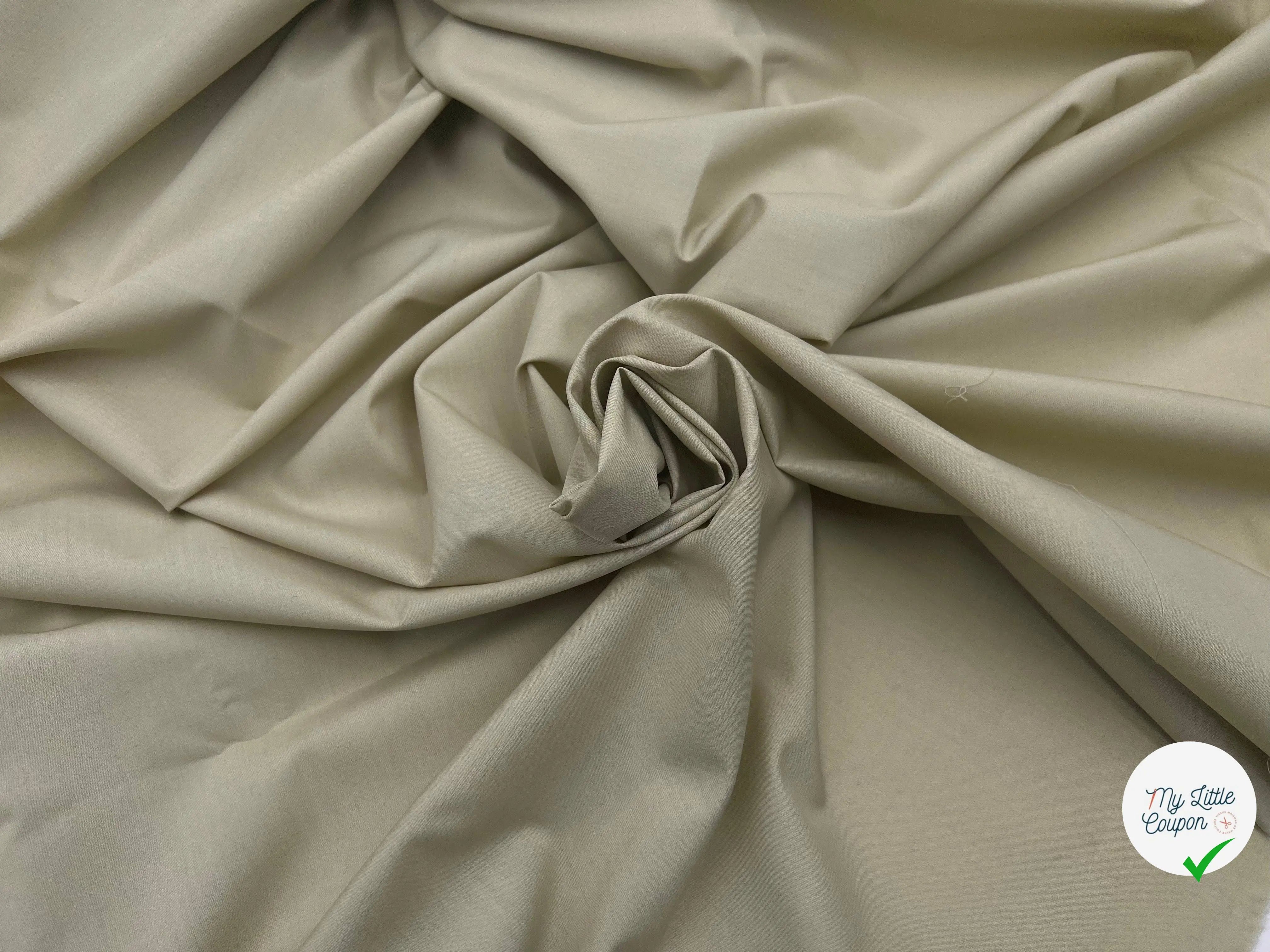 PERCALE DE COTON BEIGE SAHARA - My Little Coupon - tissu - coudre