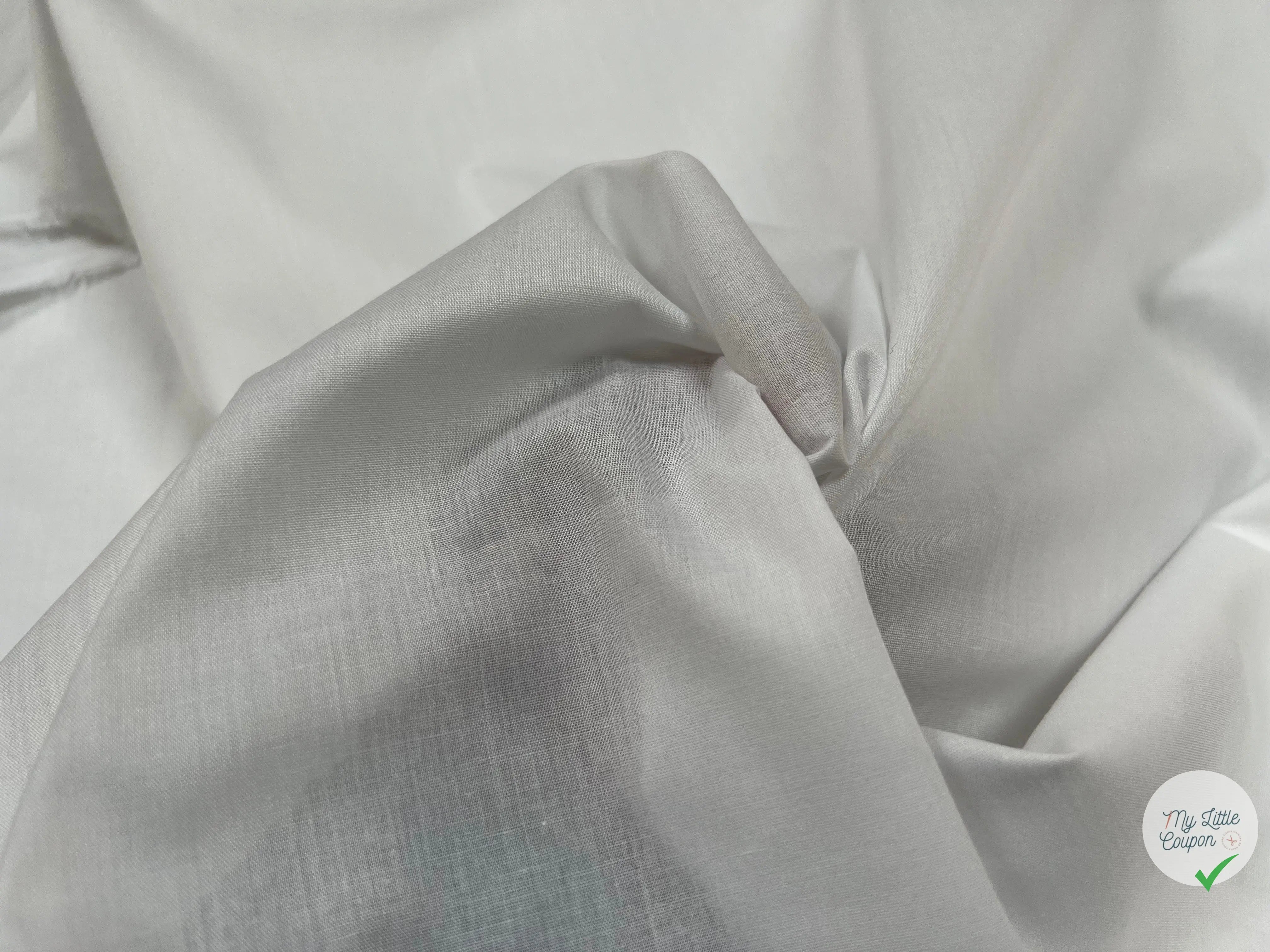 PERCALE DE COTON BLANC OPTIQUE - My Little Coupon - tissu - coudre