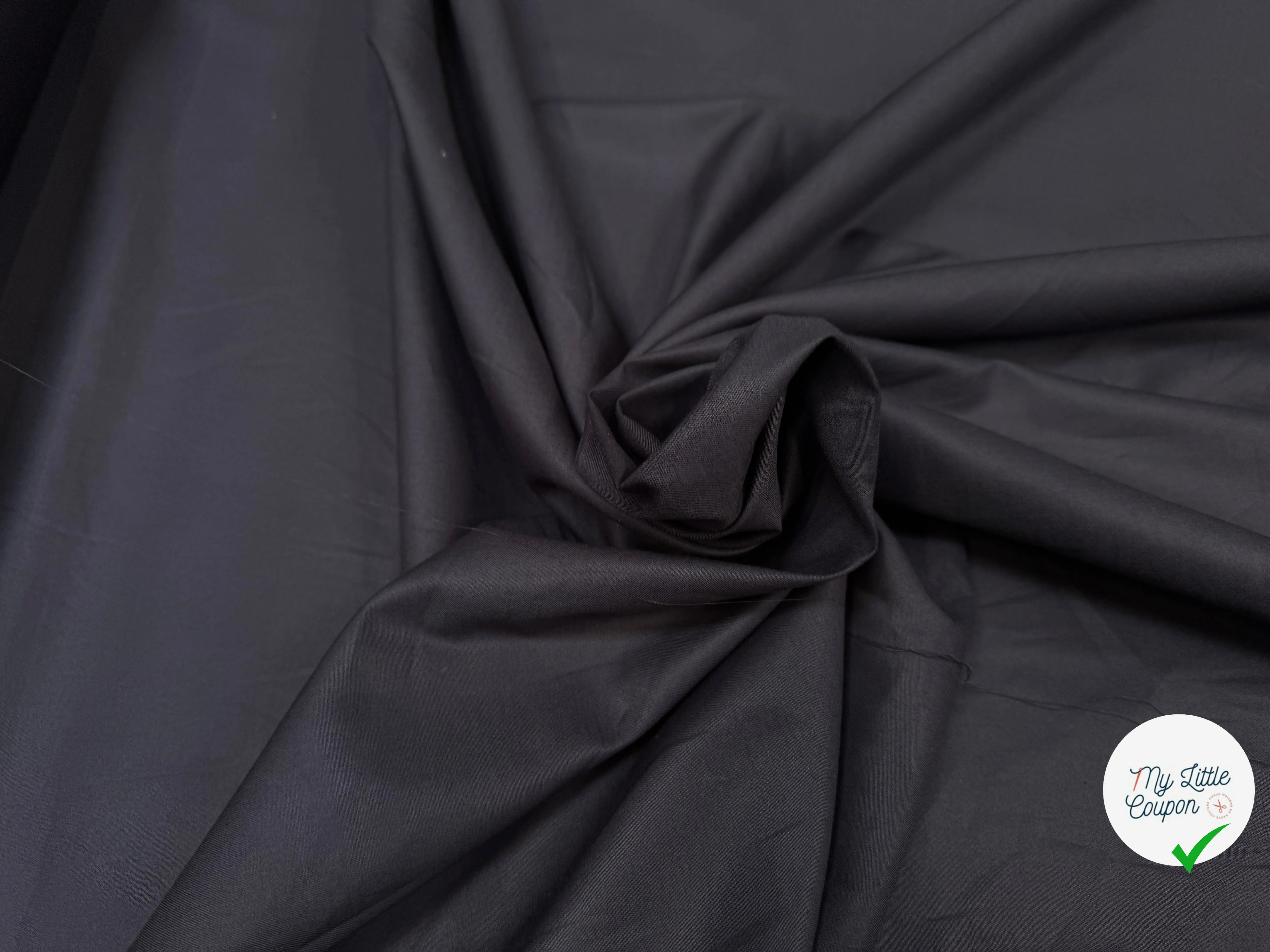 PERCALE DE COTON BLEU MARINE - My Little Coupon