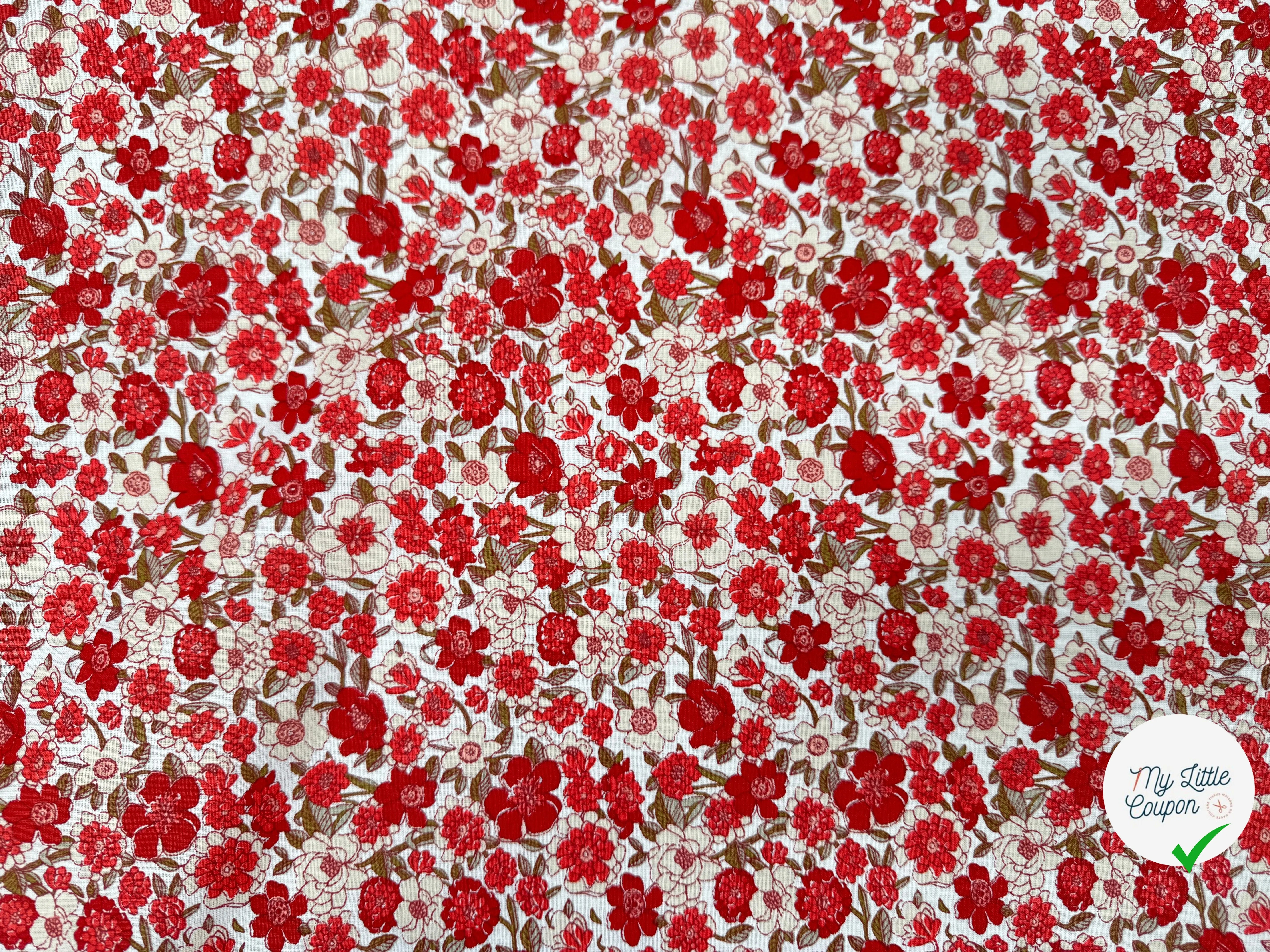 PERCALE DE COTON BOVARY ROUGE - My Little Coupon
