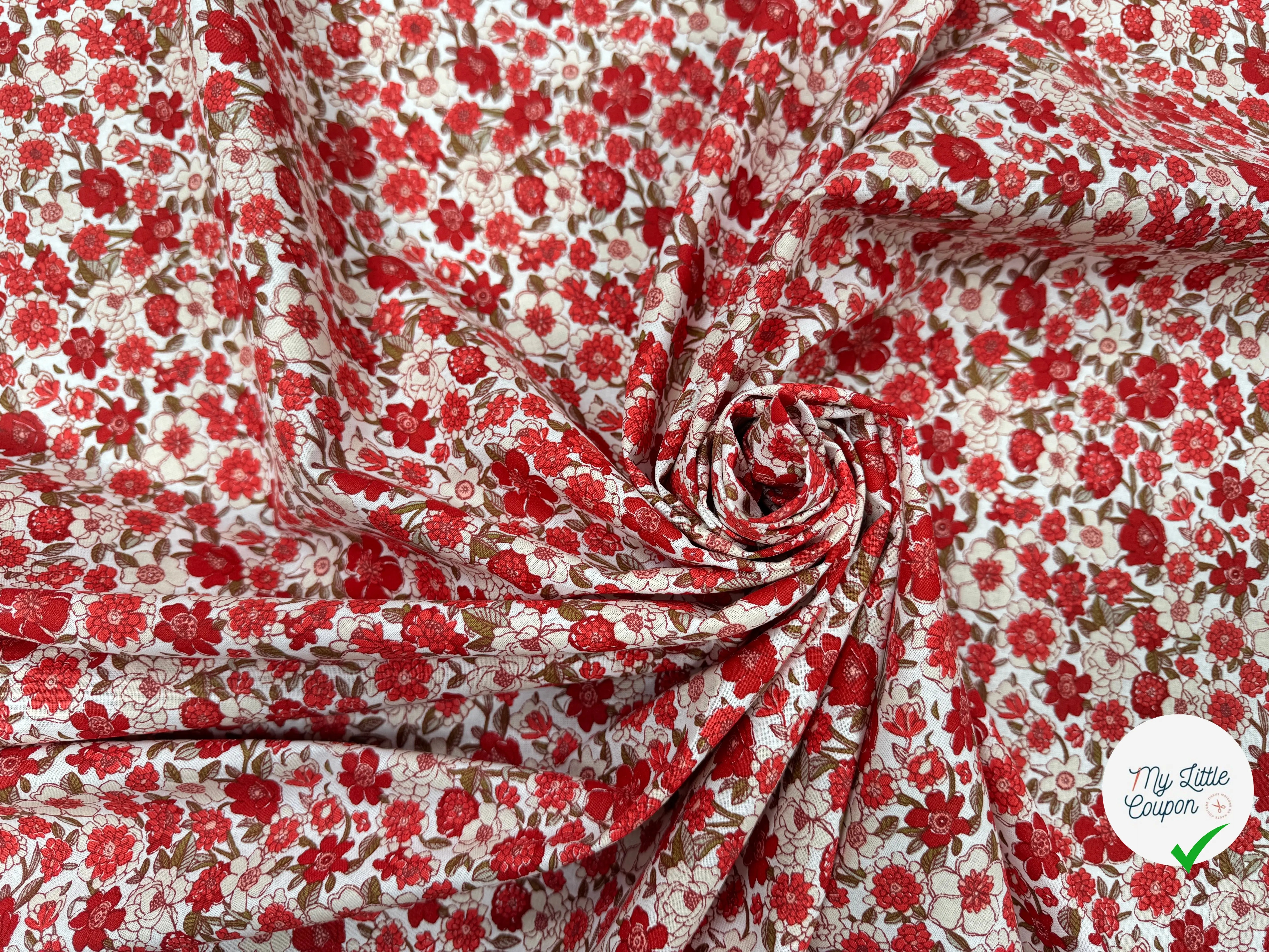 PERCALE DE COTON BOVARY ROUGE - My Little Coupon
