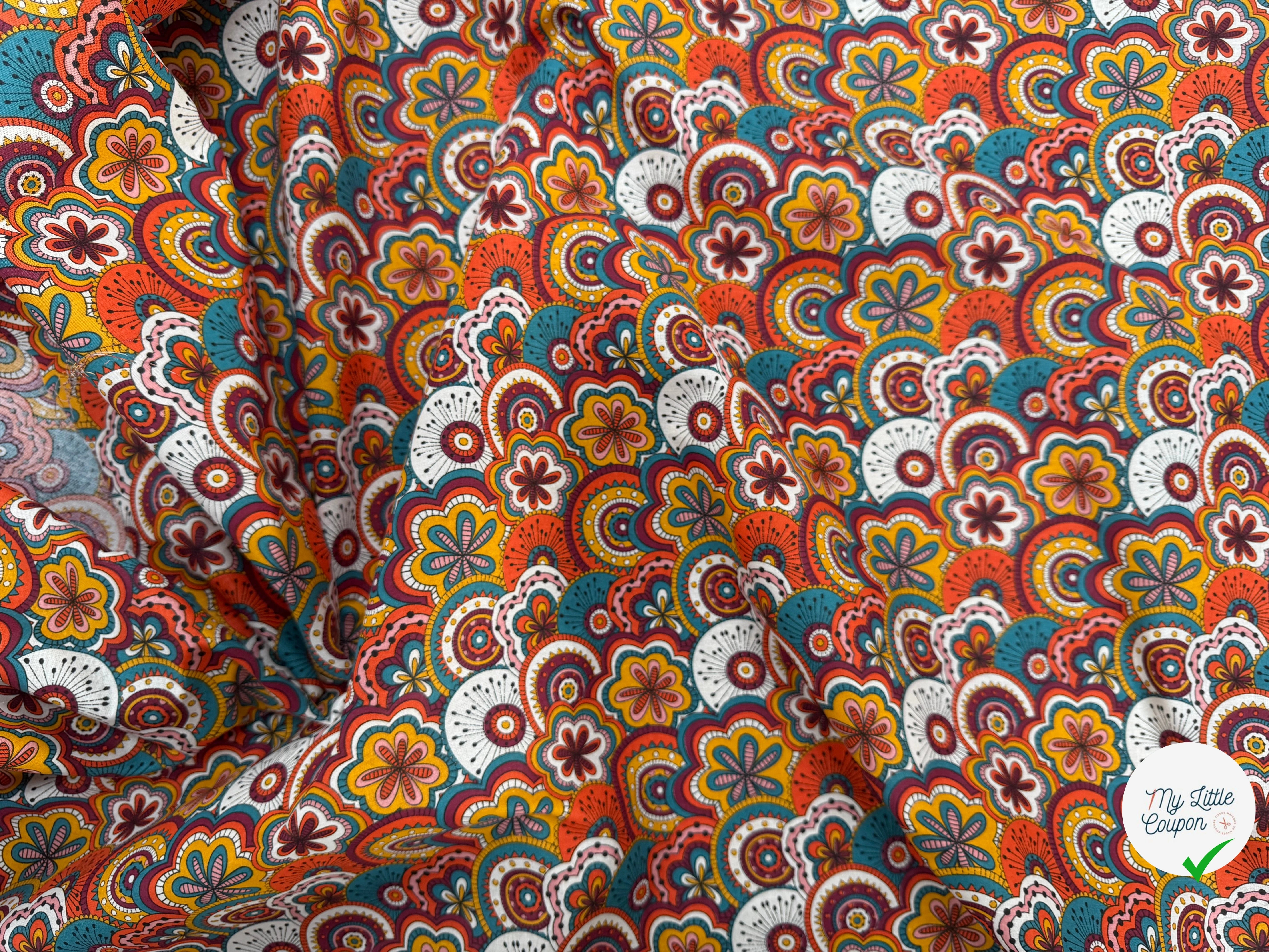 PERCALE DE COTON CHIMERE MULTICO 150 CM - My Little Coupon
